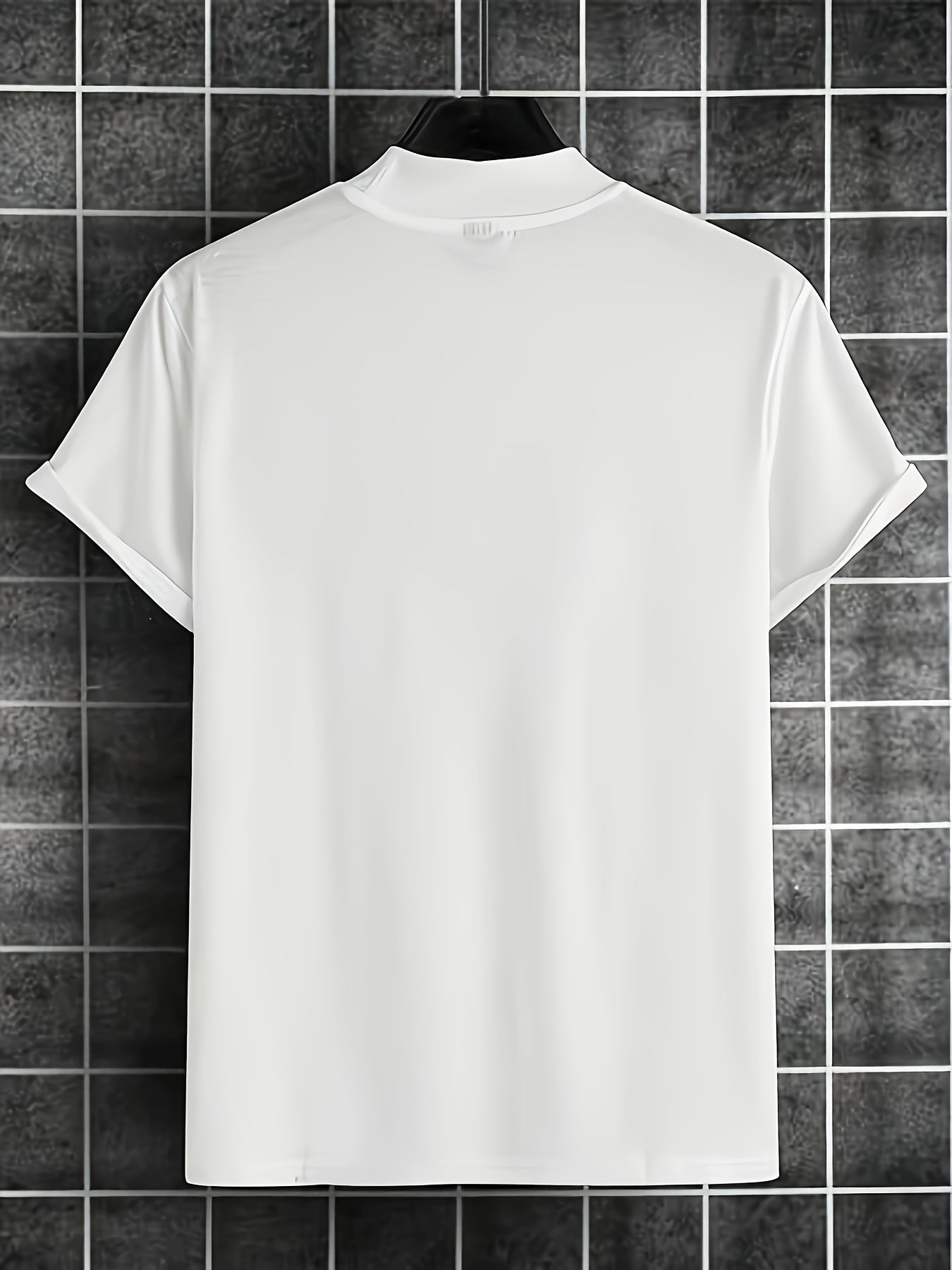 Camiseta de manga corta de poliéster para hombre, camiseta casual de verano