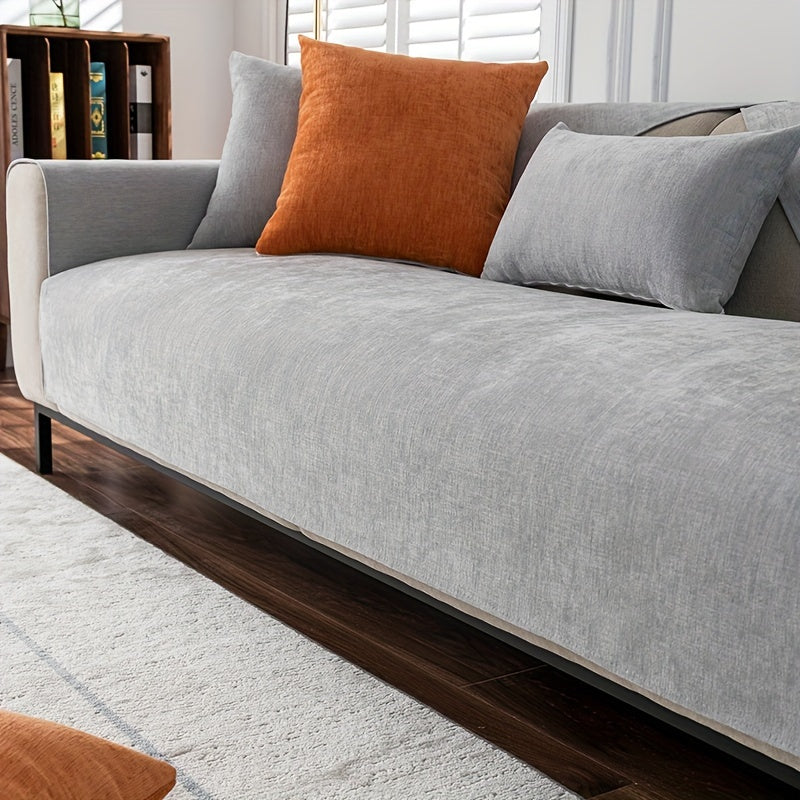 Chenille Sofa Cover for 1-4 Seater All-Season Pet-Friendly Non-Slip Machine Washable