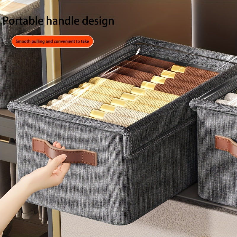 Fabric Under-Bed Storage Bins Water-Resistant Stackable for Clothing Blankets Trousers