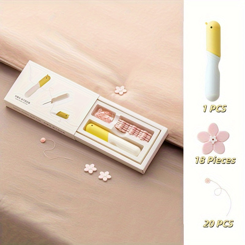 Yellow Needle-Free Bed Sheet Clips Secure Invisible Bed Sheet and Sofa Cover Holders