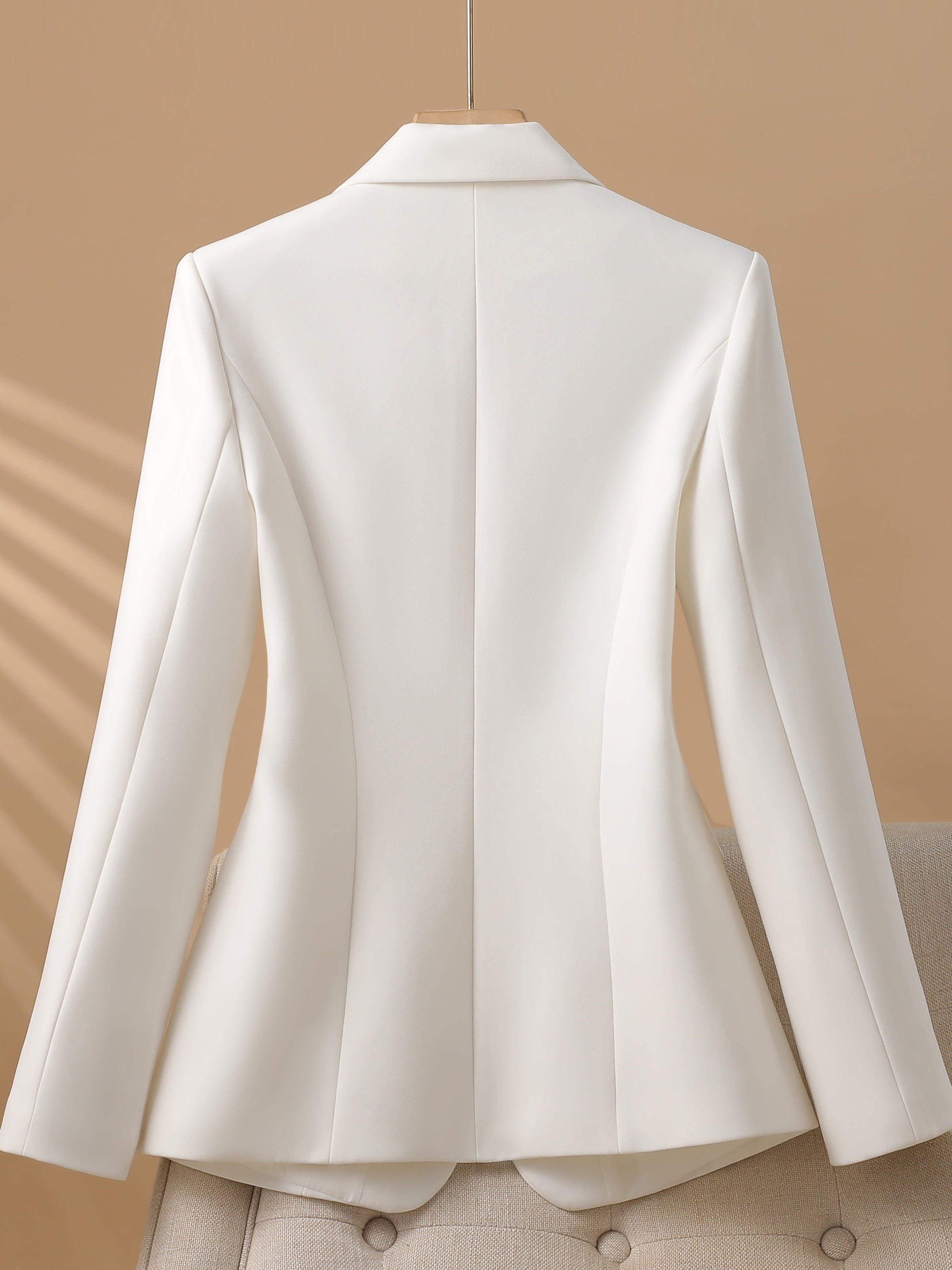 Korean-Style Small Suit for Women Autumn Winter Formal Long Sleeve Polyester Spandex