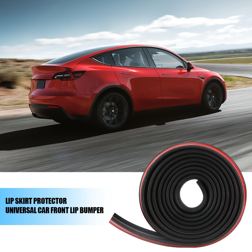 Universal Car Bumper Protector Lip Rubber Side Skirt 2.5m 98in