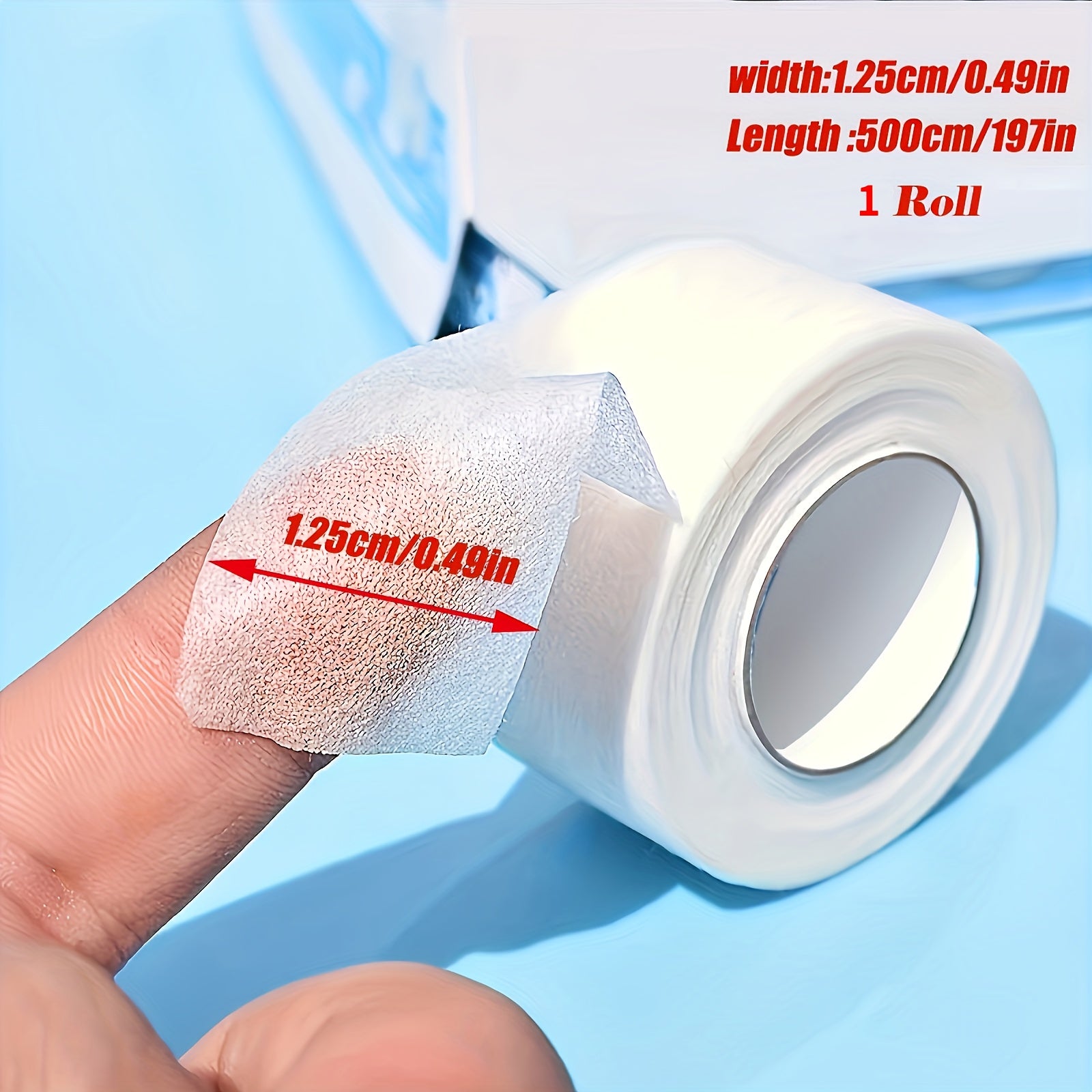 Полуролик ультратонкой клейкой ленты дышащая, гипоаллергенная, из нетканого материала