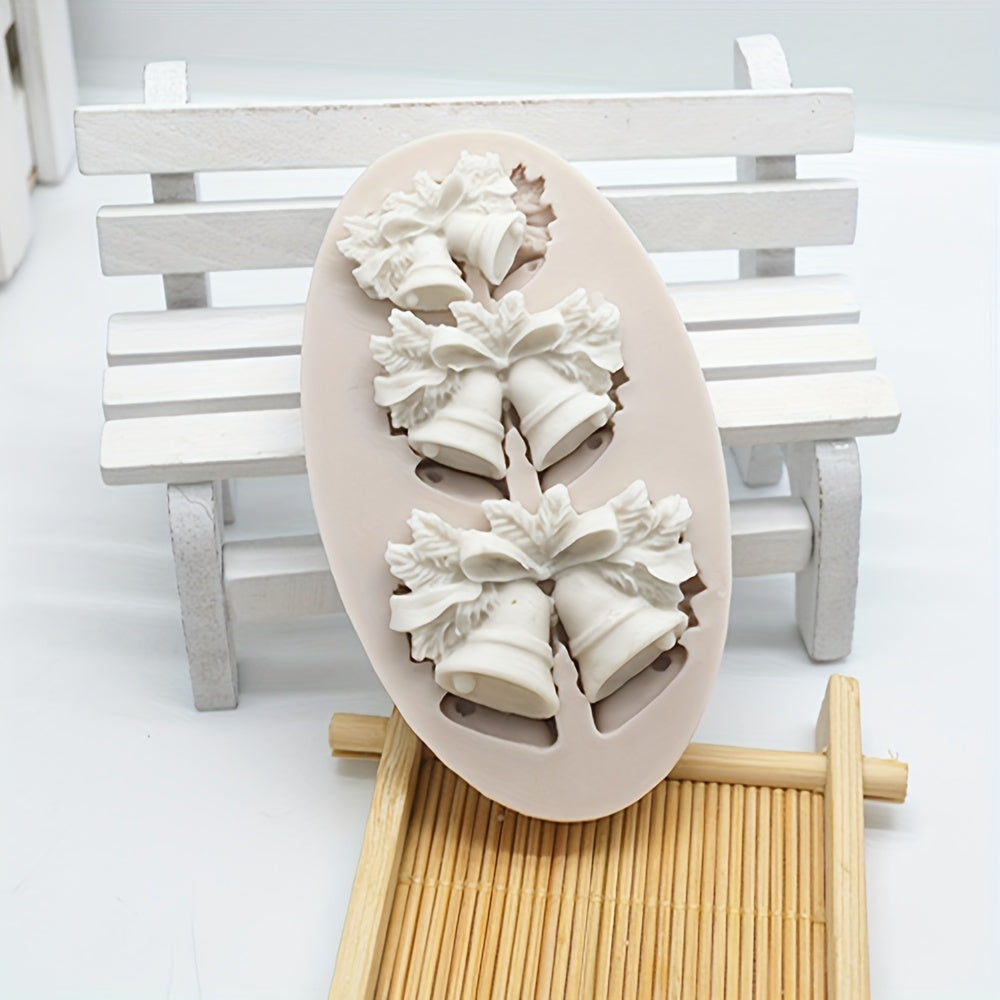 3D Christmas Bell Silicone Mold for Cake Decorating and Candy Making