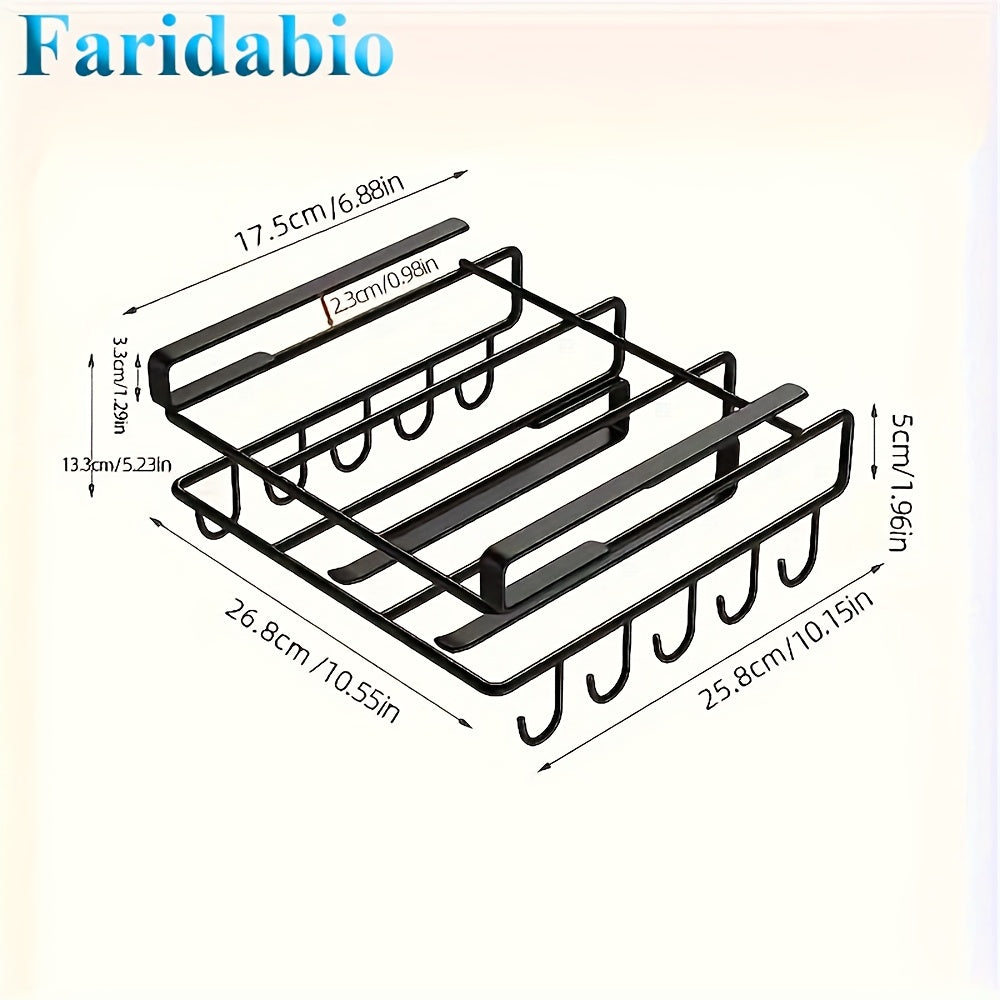 Stainless Steel Kitchen Cabinet Organizer with Hanging Rack for Cutting Boards and Essentials