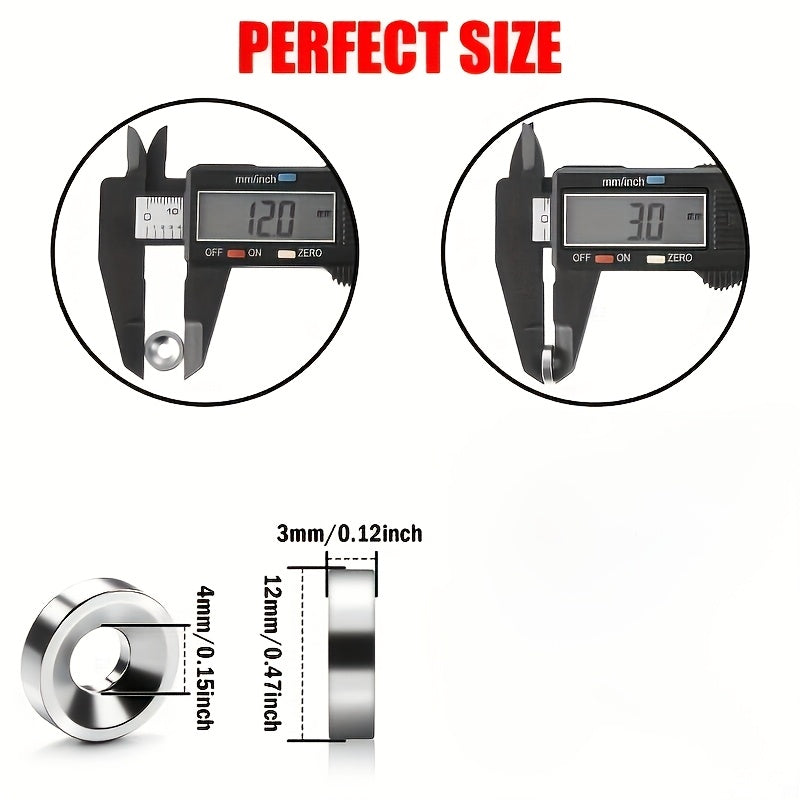 20 Heavy-Duty Neodymium Disc Magnets 12x3mm with 4mm Countersunk Hole for Tools and Home