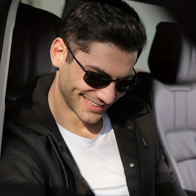 Men's Polarized Metal Frame Sunglasses for Driving and Sun Protection