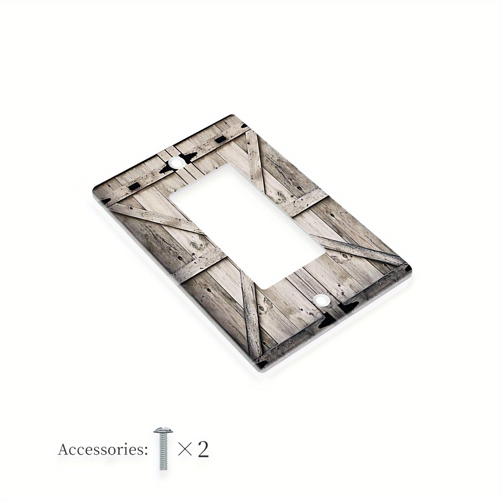 Rustic Farmhouse Wood Plank Wall Plate Cover for Home Kitchen Bathroom