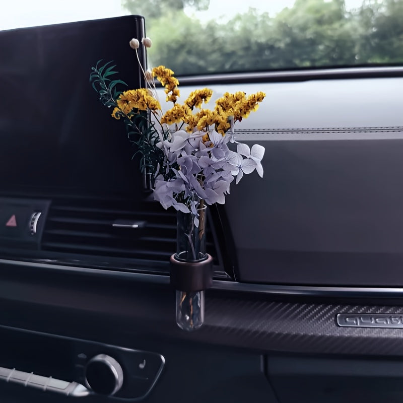 Wooden Car Vase for Center Console Air Outlet Decoration No Flowers