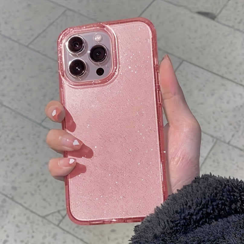 Luxury Clear Glitter Phone Case for iPhone 12-16 Shockproof Soft Cover