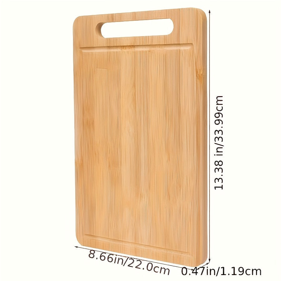 Extra-Large Bamboo Cutting Board with Juice Groove for Food Prep and Daily Cooking