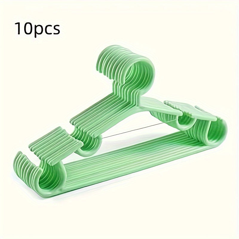 Set of 10 Space-Saving Portable Closet Hangers for Clothing Storage
