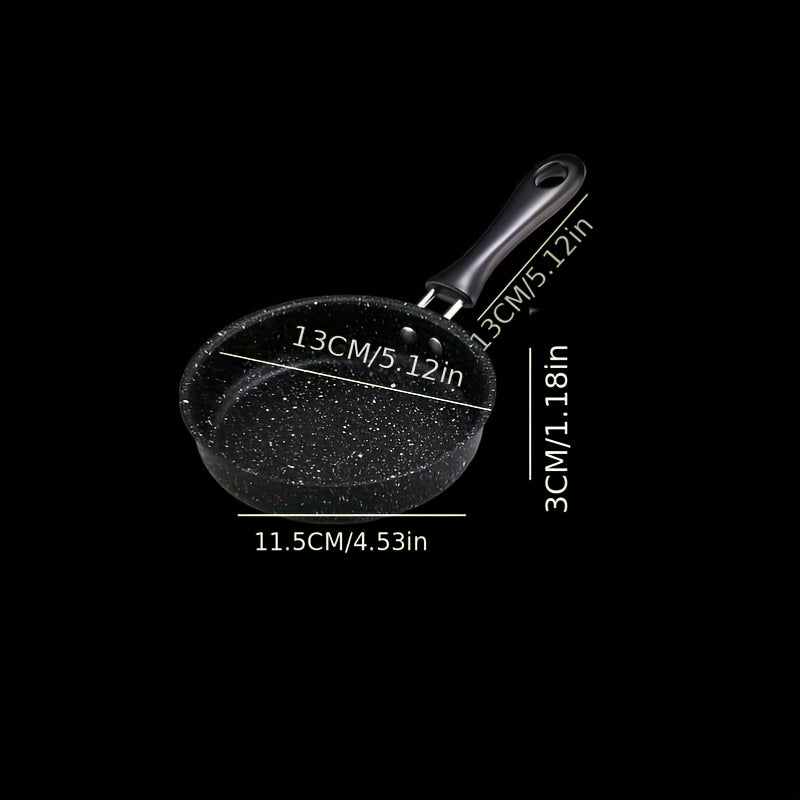 Мини-сковорода с антипригарным покрытием для яиц и овощей, портативная, прочная, легко очищается