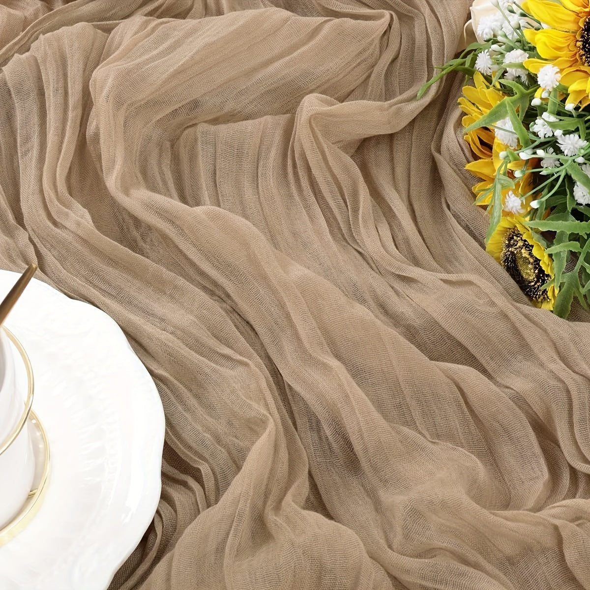 Bohemian Polyester Table Runner for Weddings, Showers, Christmas Dinners