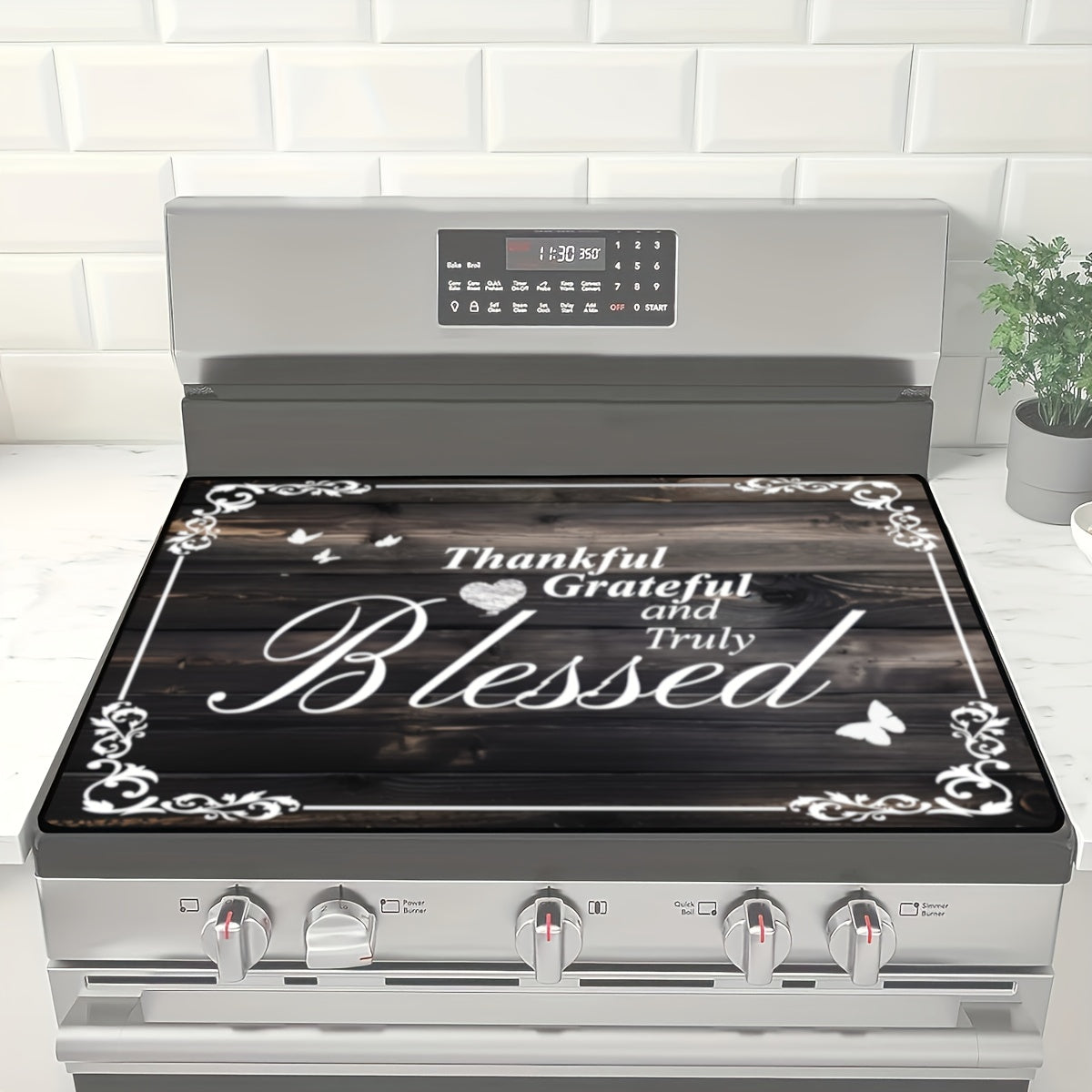 Stove Top Protector 72x52cm Heat-Resistant Glass Scratch-Proof Dishwasher Safe