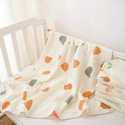 Infant Summer Thin Quilt Cover Breathable Full Gauze Wrinkle Cloth Air-Conditioned Room