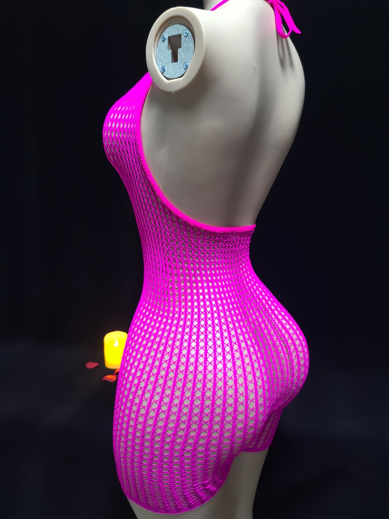 Women's Sleeveless Halter Dress for Valentine's Day