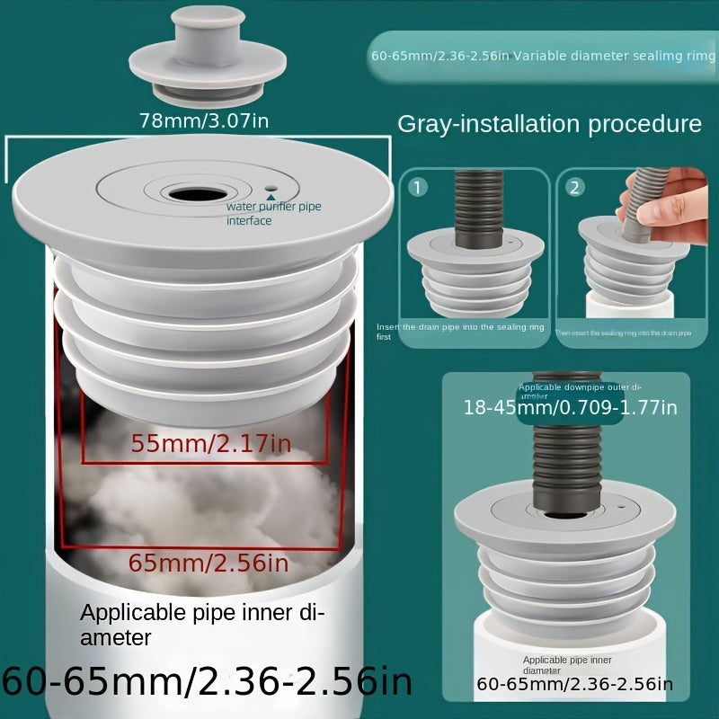 Tapón de drenaje para desagües domésticos y mangueras de lavadora