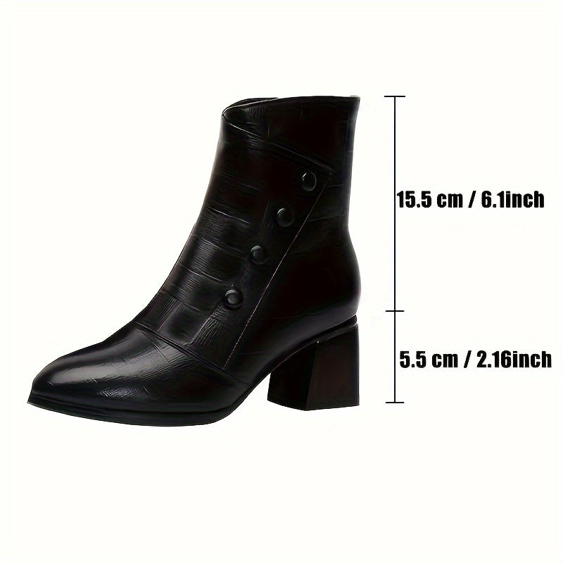 Zipper yopilishi, plitka naqshi, baland tovon, qalin taglik, mato ichki qismi va qish kiyimlari uchun qulay astar bilan zamonaviy ayollar ankle botinkalari.