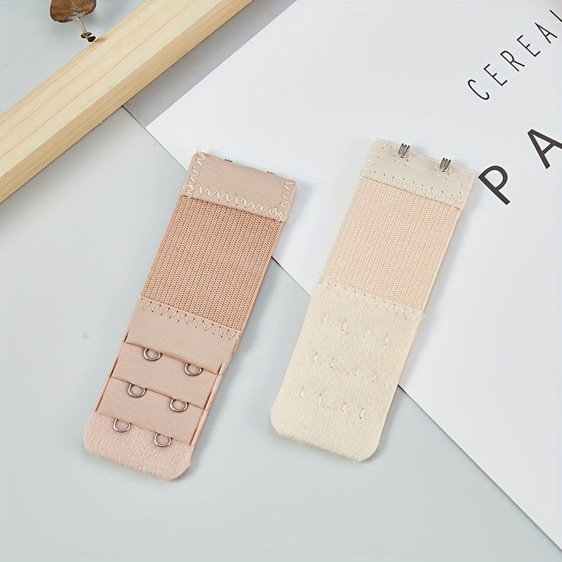 Juego de extensores de sujetador de poliéster para mujer con ganchos para ajuste ajustable, 3 piezas