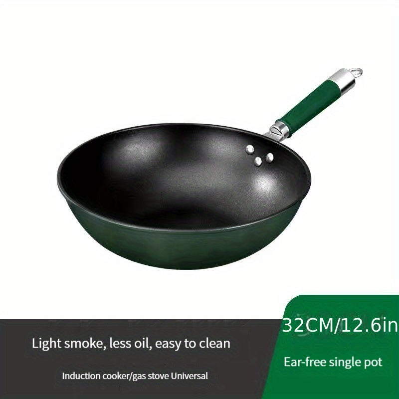 Cast Iron Cookware Set Non-Stick Skillet Egg Fry Pan Wok Stir-Fry Pan for Gas and Induction