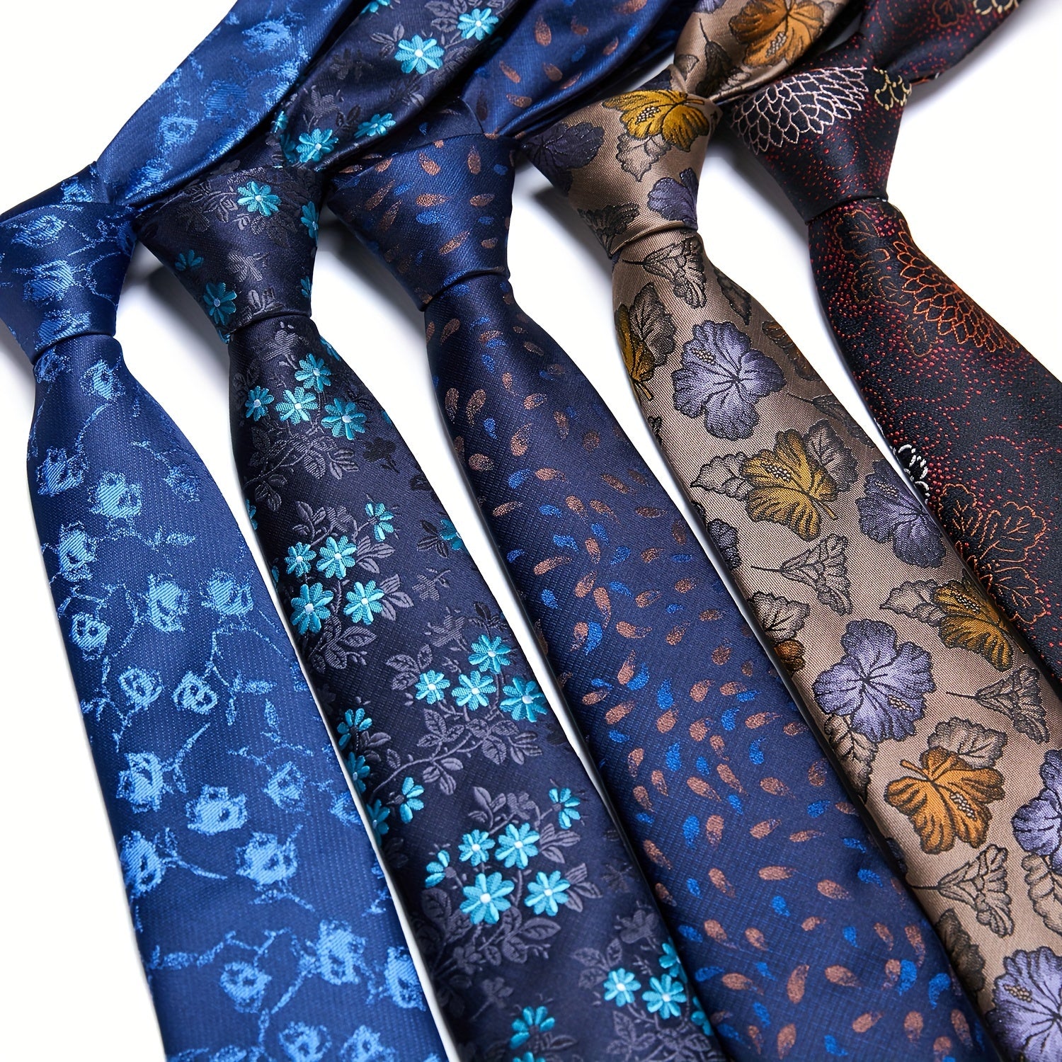 Men's Paisley Floral Necktie for Wedding and Office Wear