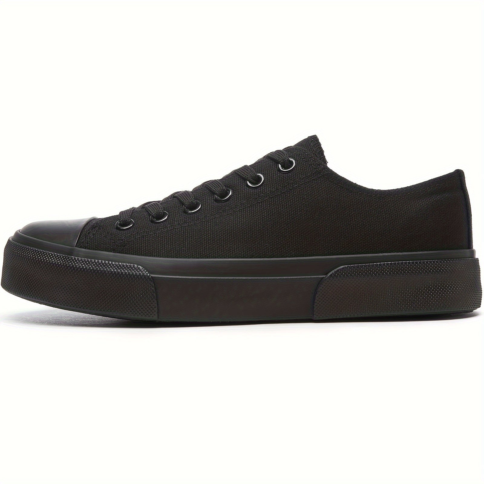 Women's Canvas Sneakers Low Top Solid Color Casual Lightweight Rubber Sole