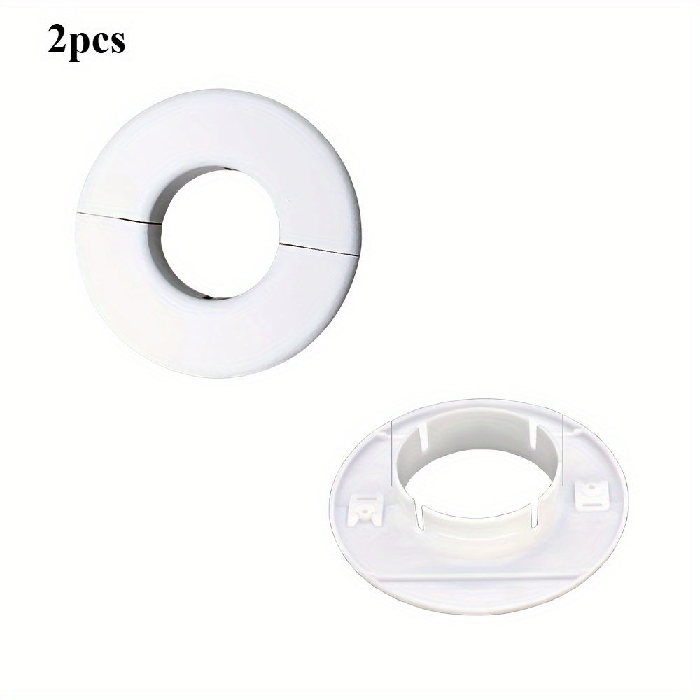 2pcs White Plastic Air Conditioner Vent Cover for Indoor Outdoor Use