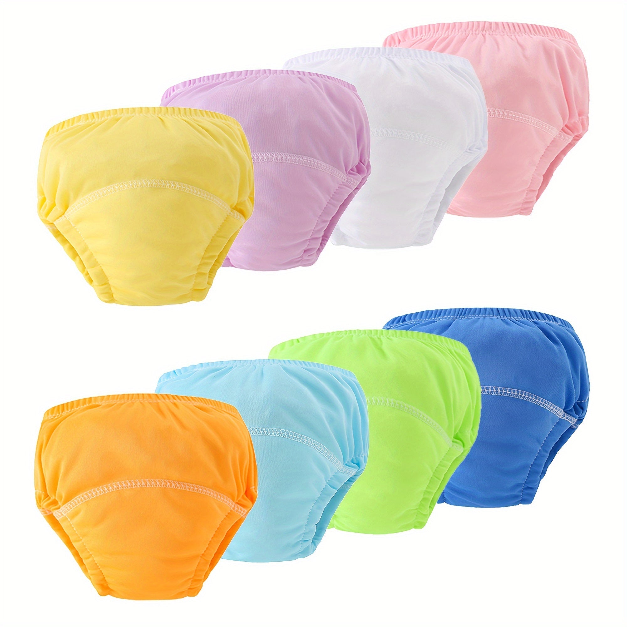 Набор из 8 многоразовых тренировочных штанов с эластичным поясом, мягкая трикотажная ткань, изготовлены из прочного полиэстерового волокна, идеально подходят в качестве подарка.