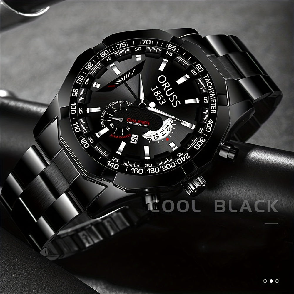 Men's Watch Stylish Durable Leather Business Casual Gift for Men