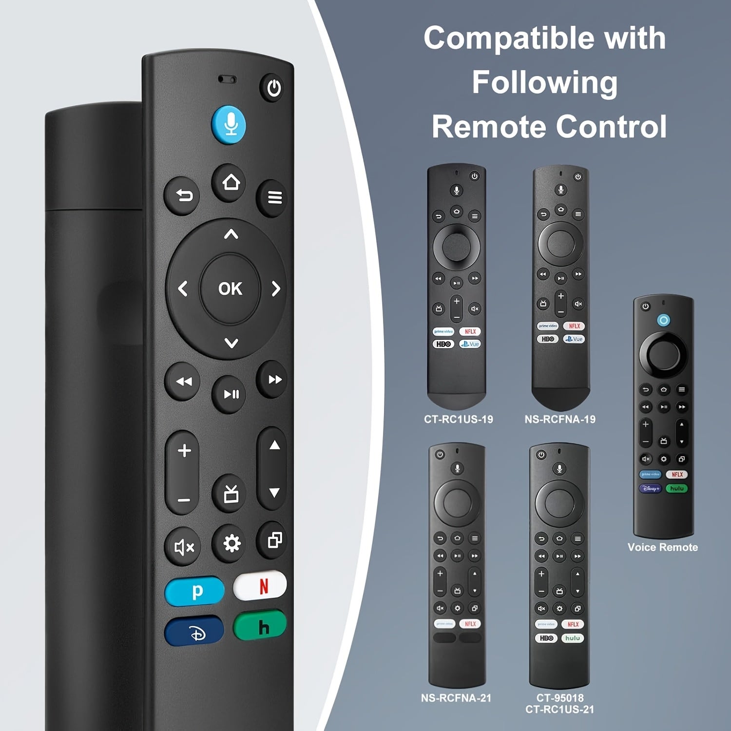 Replacement Remote Control for Fire TV Stick 4th Gen Insignia Toshiba Fire Smart TV Cube