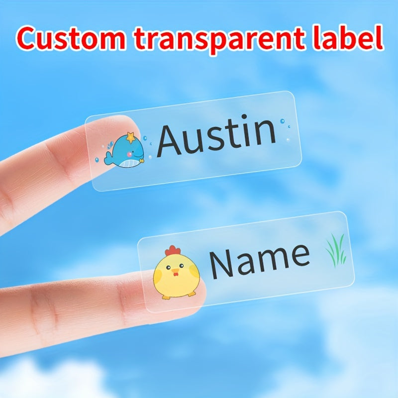 Transparent Name Labels Waterproof for School Office Scrapbooking 45-240 Pieces