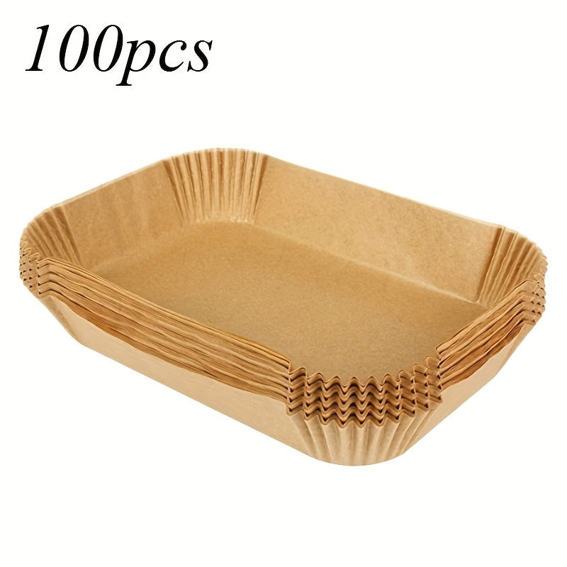 Nonstick Air Fryer Liners Set 100 Pieces Oilproof Food Safe Baking and Cooking Trays