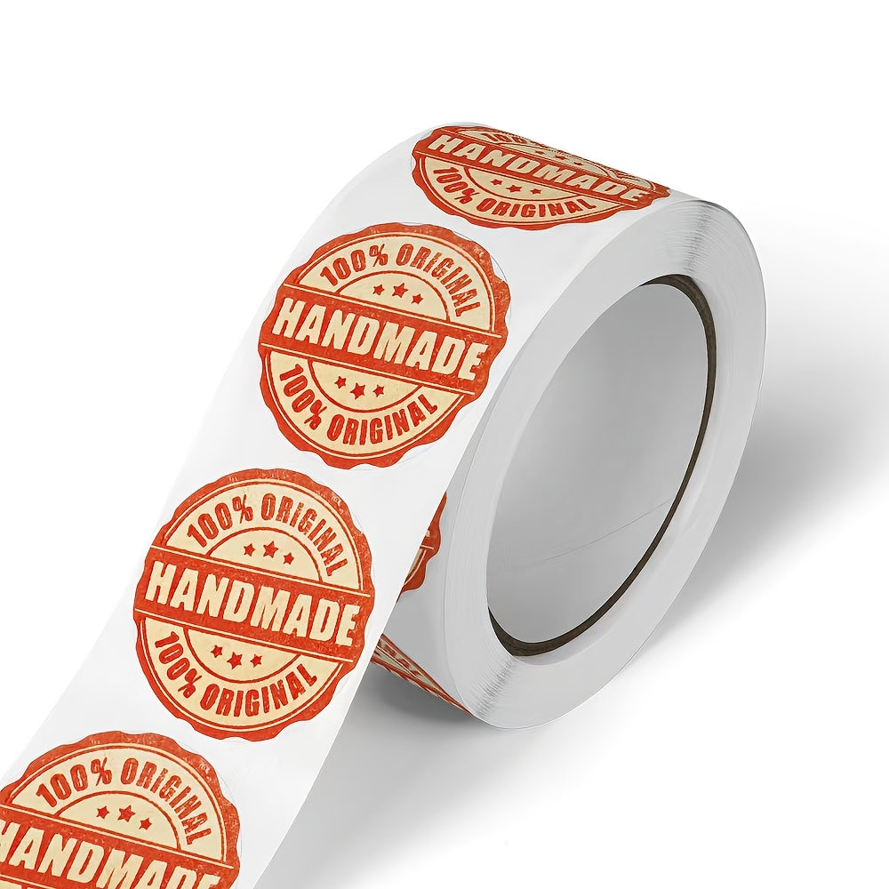 Roll of 500 Adhesive Labels 2.54 cm Diameter Handmade Craft Seals for Gifts