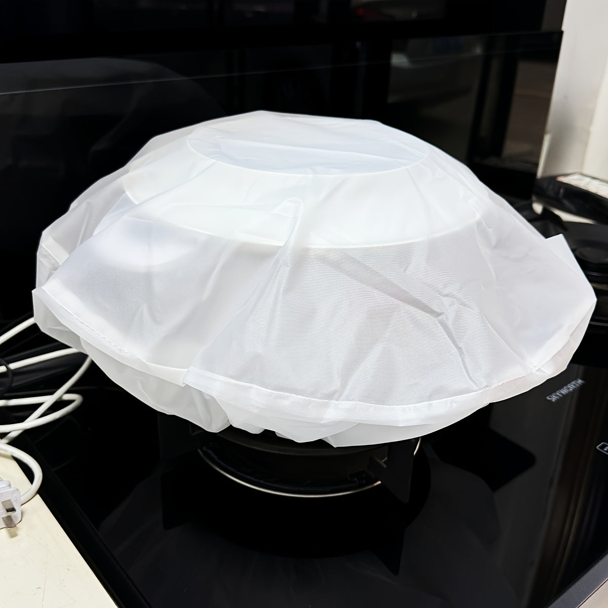 1 dona Zamonaviy Umumiy Nylon Yumshoq Holat Fan Tozalash Qopqog'i Pedestal Fanlar, Pol Qizdirgichlar va Konditsionerlar uchun, Yuviladigan va Qayta ishlatiladigan, Ichki va Tashqi foydalanish uchun