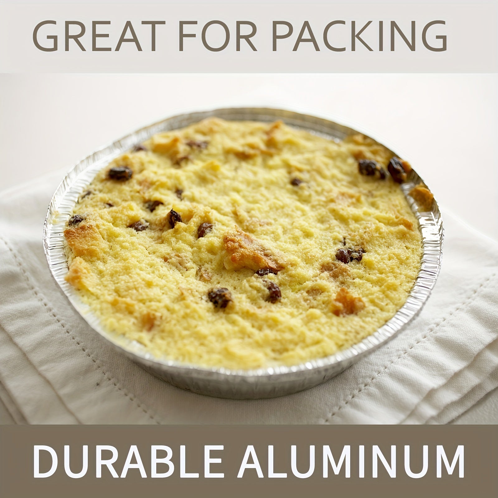 Disposable Aluminum Foil Pans 10-20 Pieces 22.86 cm with Clear or Board Lids for Baking Cooking and Reheating