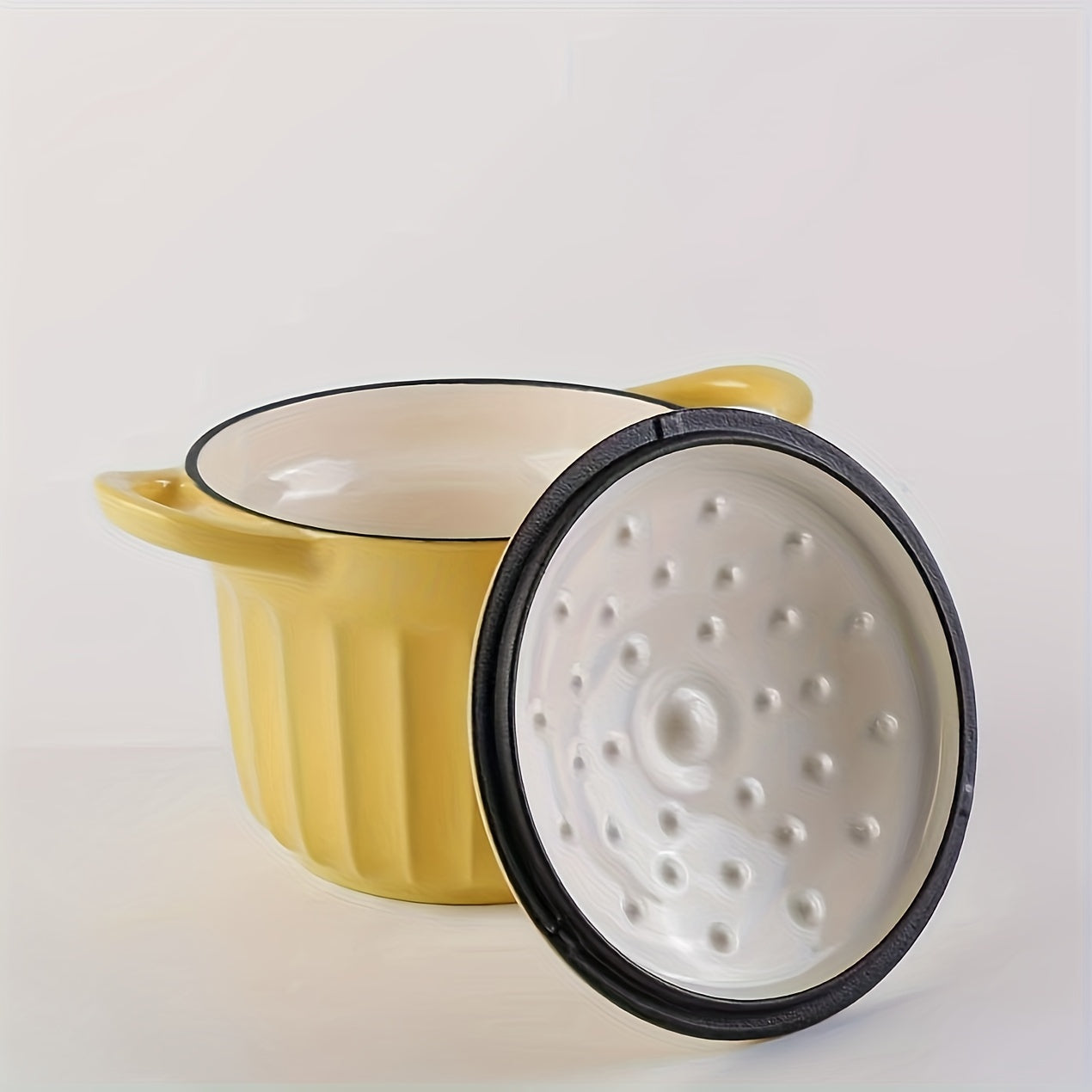 Enamel Cast Iron Dutch Oven Pot with Lid Non-Stick Induction Compatible 1 Piece