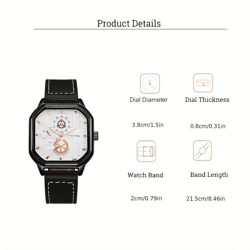 Men's Smartwatch Black Technology Fitness Tracker Waterproof Sports Watch