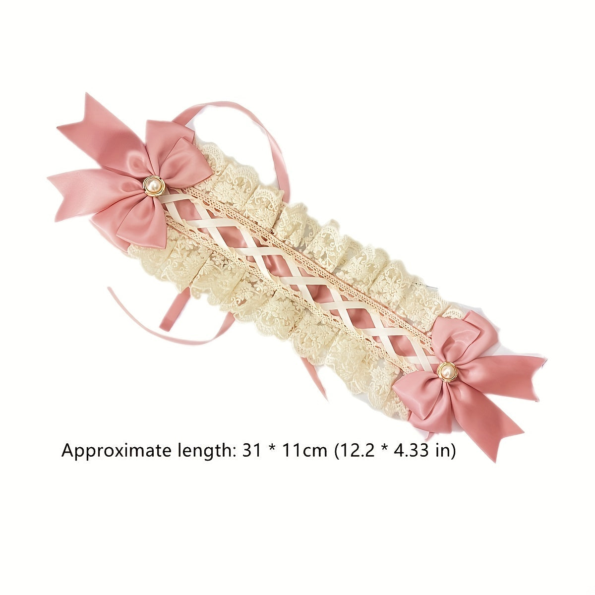 Maid Style Hair Accessory Headband with Non-slip Duck Billed Clips for Women