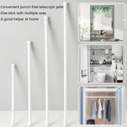 Adjustable Alloy Shower Rod No Drill Extendable from 99cm to 191cm Bathroom Closet Kitchen