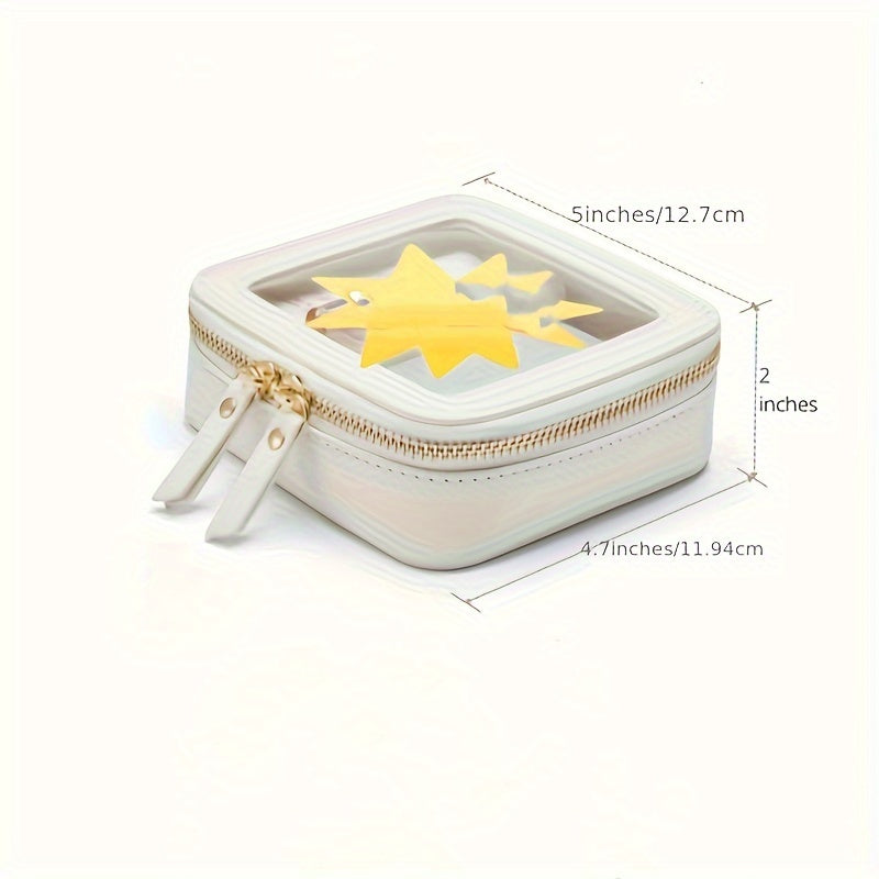 Clear Transparent Cosmetic Bag with See-Through Storage for Travel and Toiletries