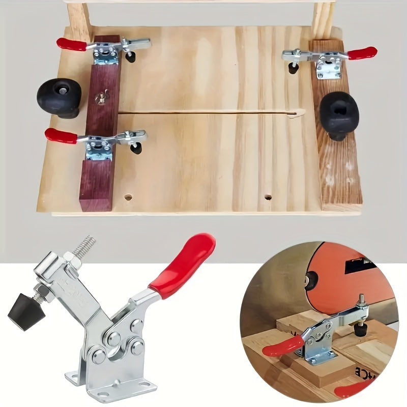 Heavy-Duty Red Toggle Clamps 100kg Quick Release Metal Hand Tools for Woodworking and Metalworking