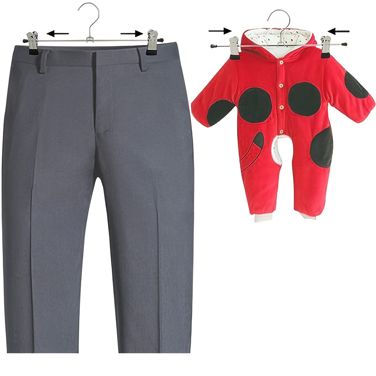 Metal Pants Hangers with Clips Pack of 10 or 20 Heavy Duty Slim Skirt Hangers