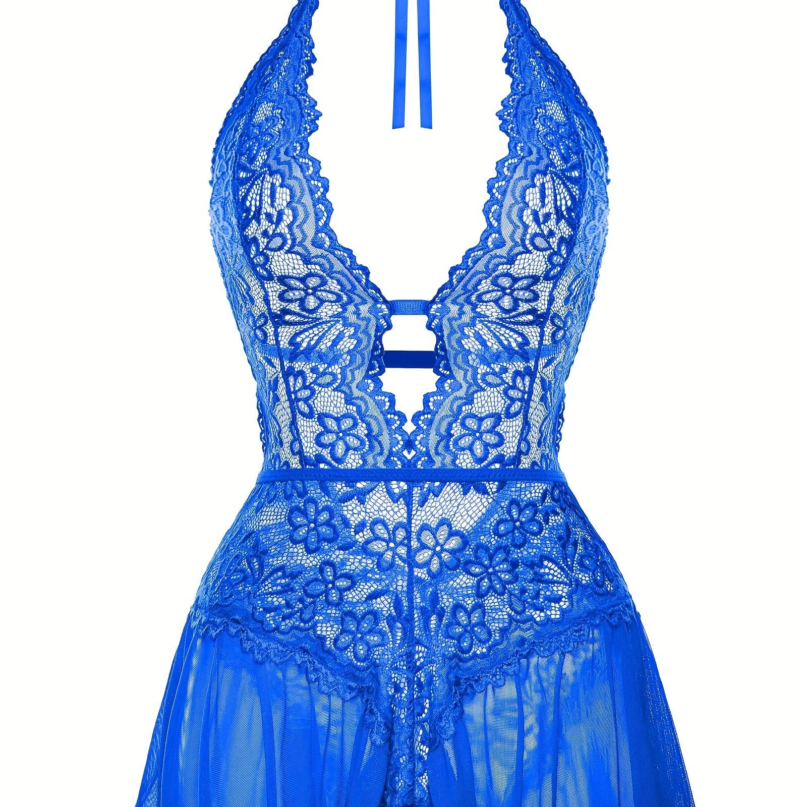 Women's Lace Crotchless Bodysuit Lingerie Sexy Erotic Underwear