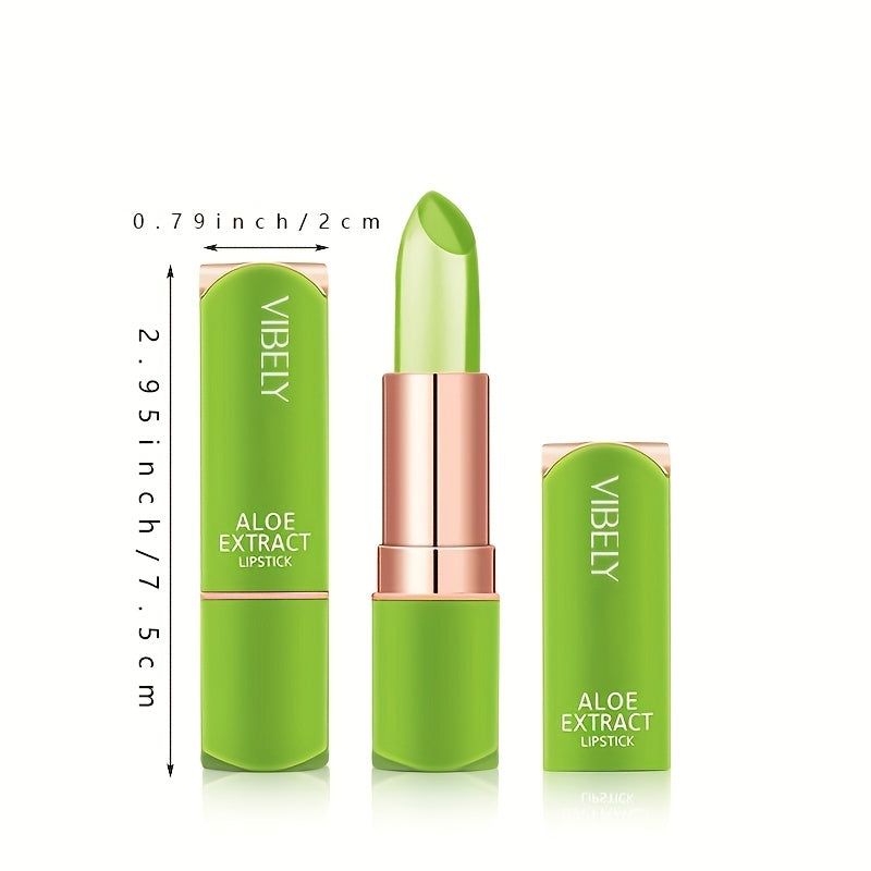 Bálsamo labial de aloe vera para mujer con beneficios de cambio de color y hidratación