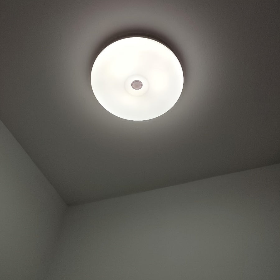 6000K LED Ceiling Light with Motion Sensor Indoor Flush Mount Plastic White