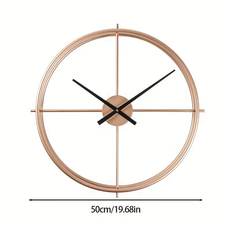 Reloj de pared con anillos dobles, decoración moderna de arte para pared, 12 pulgadas