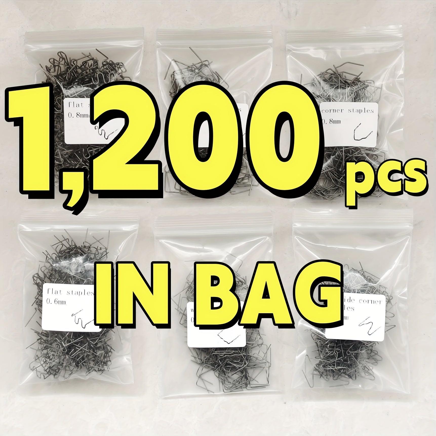 Универсальный набор пластиковых сварочных скоб 0,6 мм, 3000 шт. в упаковке, для ремонта бамперов автомобилей