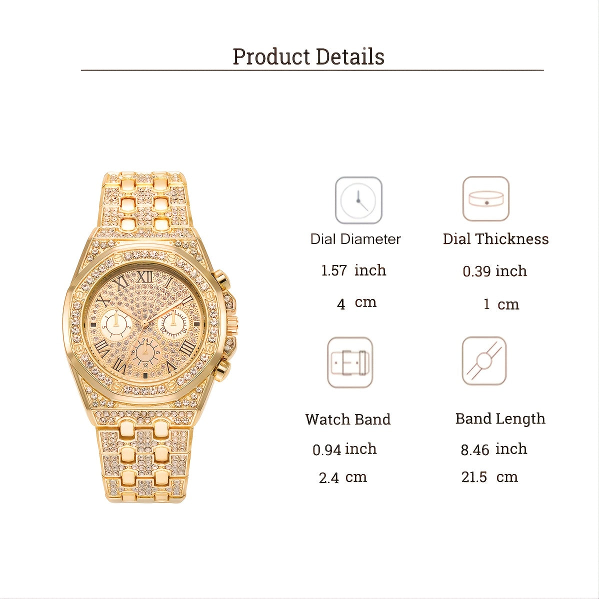 Ladies' Gold Water Diamond Watch with Elegant Design
