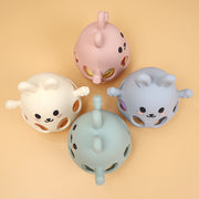 Yangi tug'ilganlar uchun mo'ljallangan, shovqinli chayqash uchun silikon bolalar chaynash o'yinchoq, turli ranglarda